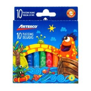10 PLASTILINAS DELGADAS ARTESCO