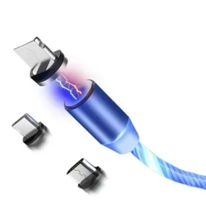 CABLE MAGNETICO FLUJO LED CARGA RAPIDA ROTACION 360°