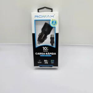 CARGADOR DE CELULAR PARA AUTO 10A 80W TCC0522 CIGARRERA ROMAX