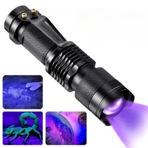 Linterna Detector Billetes Uv Ultravioleta Zoom 395nm Recargable
