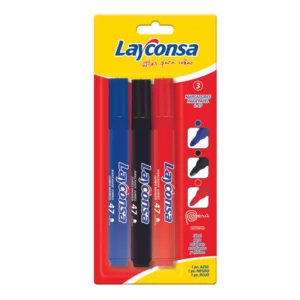 plumon para papel negro,azul y rojo