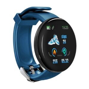 Smartwatch D18, reloj inteligente resistente al agua, monitor de actividad, podómetro, con medición de presión arterial y oxígeno en sangre, pulsera inteligente